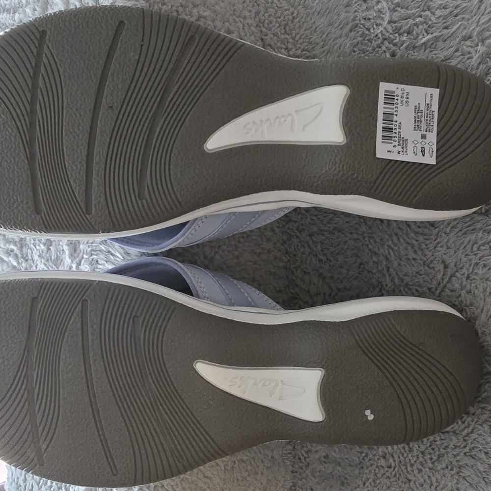 Clarks Gray and White Sneakers